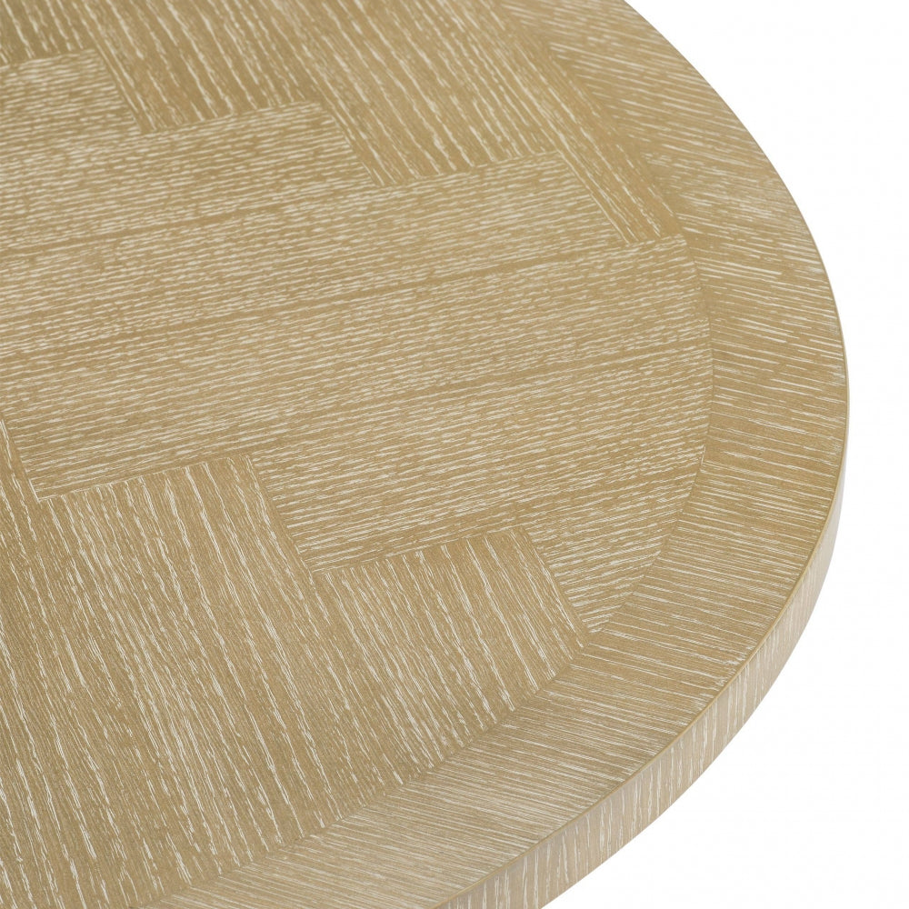 Masa ovala din Furnir de stejar Auriu de 8 persoane L200x120cm Melchior