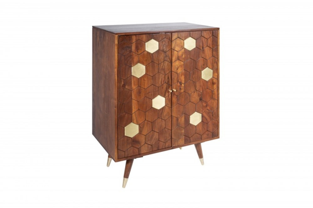 Bar din Lemn masiv de salcam Maro Celio L75xH96cm