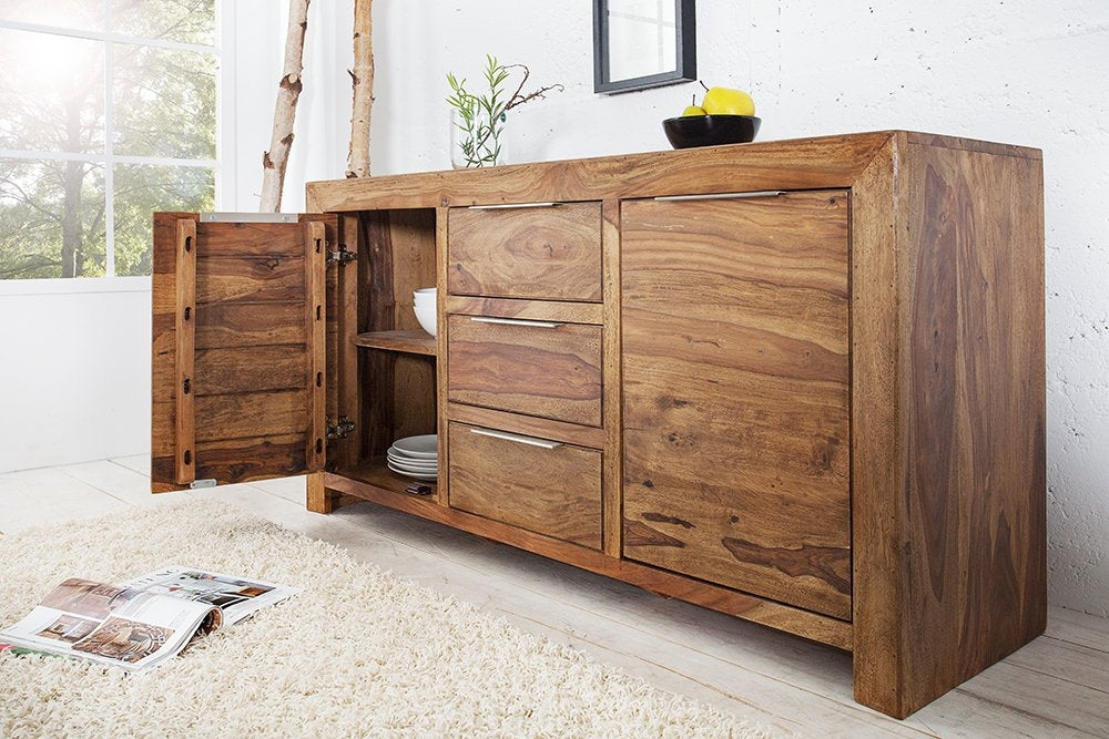 Comoda din Lemn masiv de sheesham Maro Lagos L135xH70cm