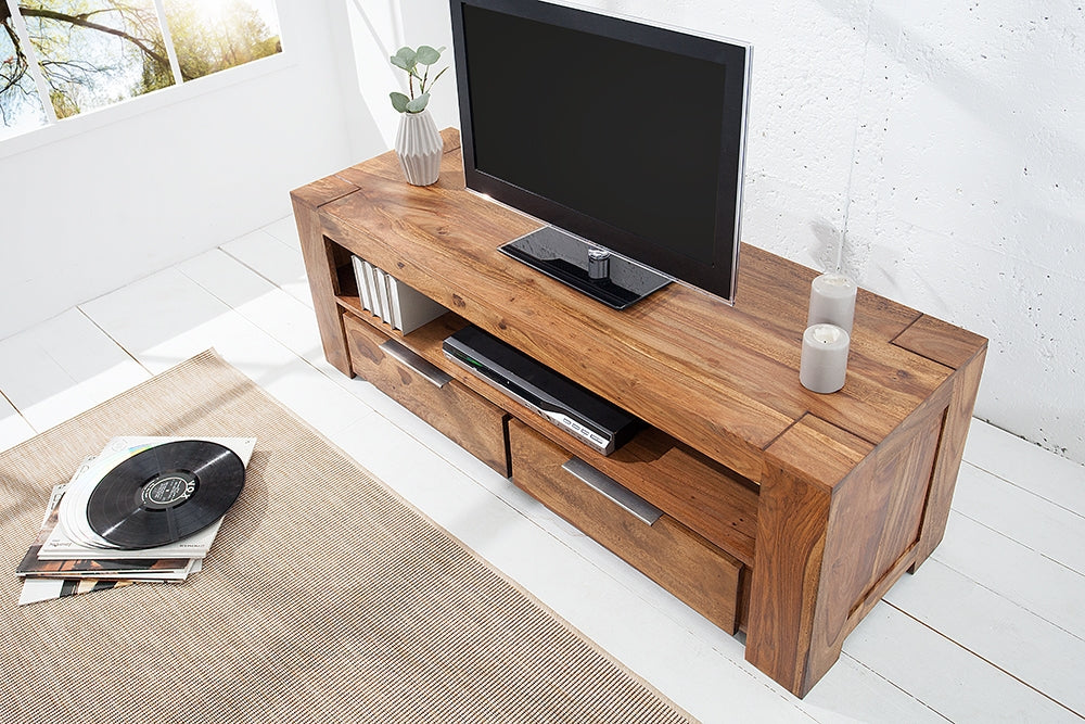 Comoda TV din Lemn masiv de palisandru Maro Makassar L135xH45cm