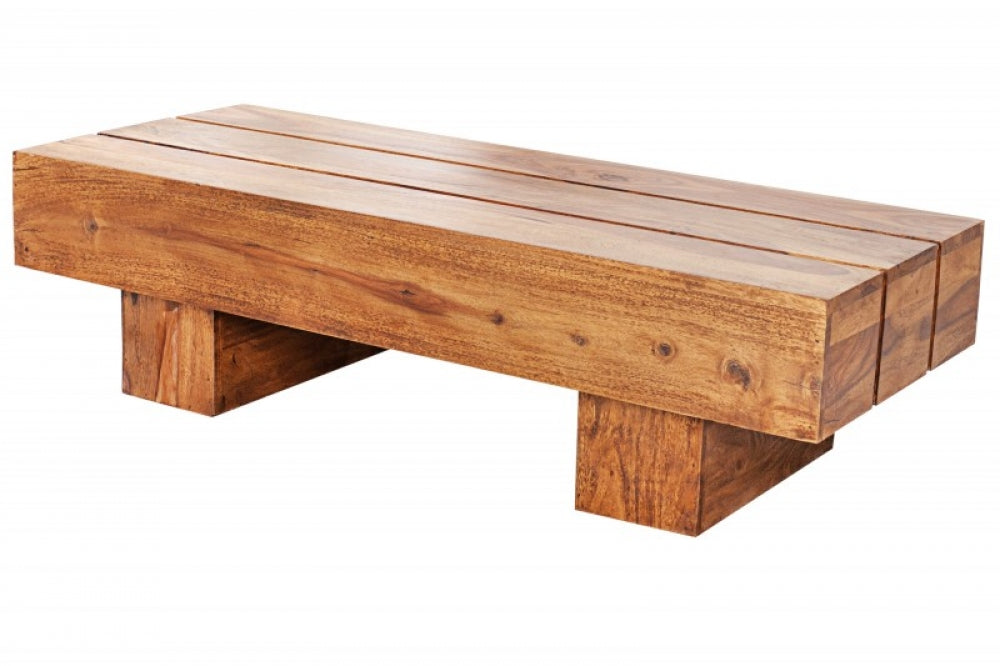 Masuta de cafea dreptunghiulara din lemn masiv Maro L100xH30cm Bolt