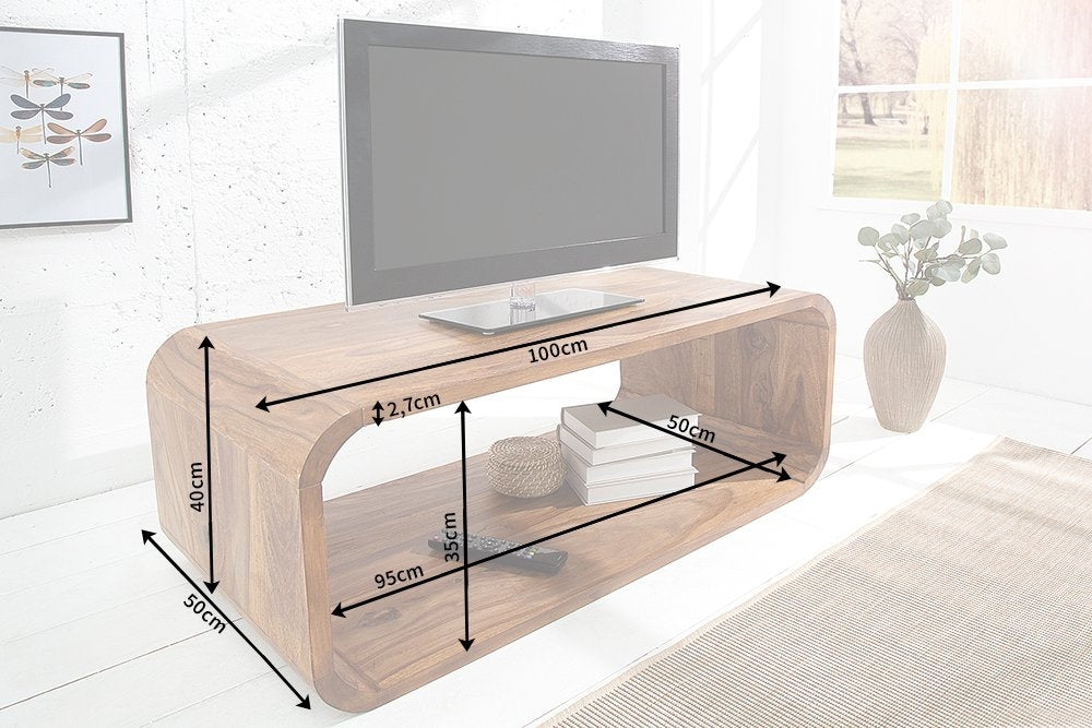 Masuta de cafea dreptunghiulara din lemn masiv Maro L100xH40cm Cubus