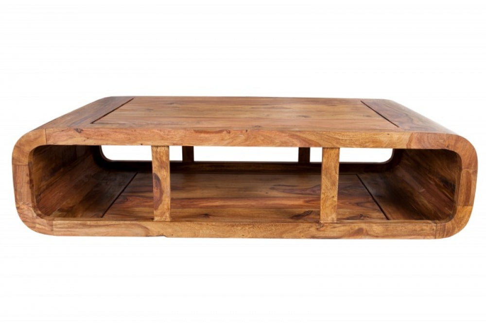 Masuta de cafea dreptunghiulara din Lemn masiv de palisandru Maro L100xH30cm Cubus