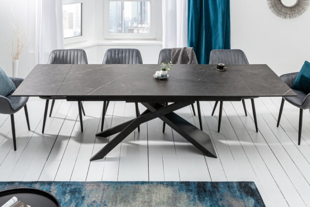 Masa extensibila Euphoria L180-220-260cm blat ceramica cu aspect grafit