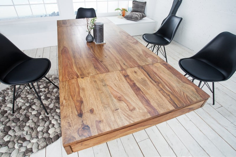 Masa extensibila dreptunghiulara din Lemn de palisandru Maro de 6-8 persoane L120/200x80cm Lagos