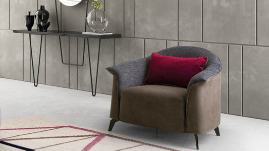 Fotoliu Personalizabil cu baza din Metal Negru H74xL92xA72cm Caroline