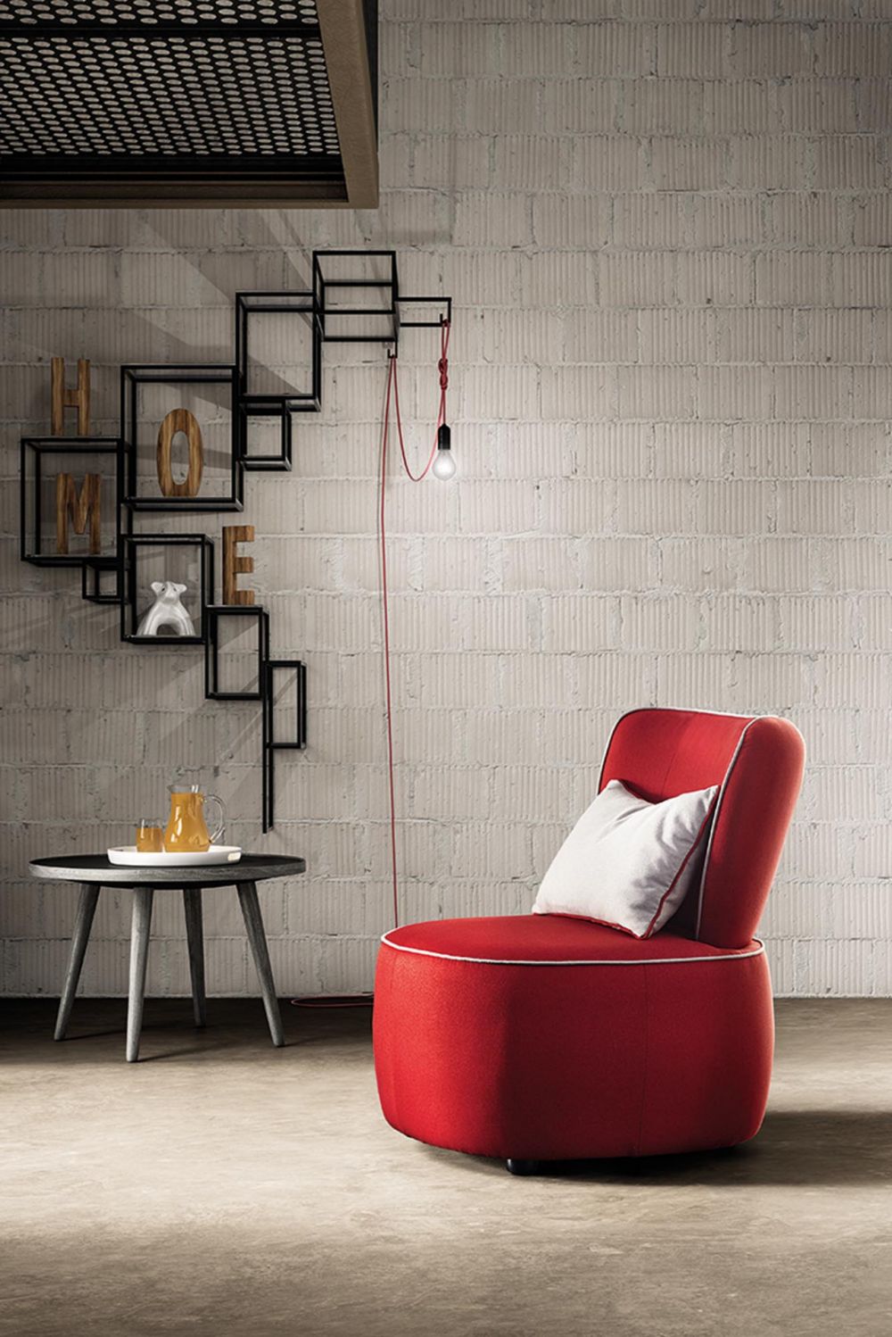 Fotoliu Personalizabil cu baza din Metal Negru H81xL76xA78cm Tania