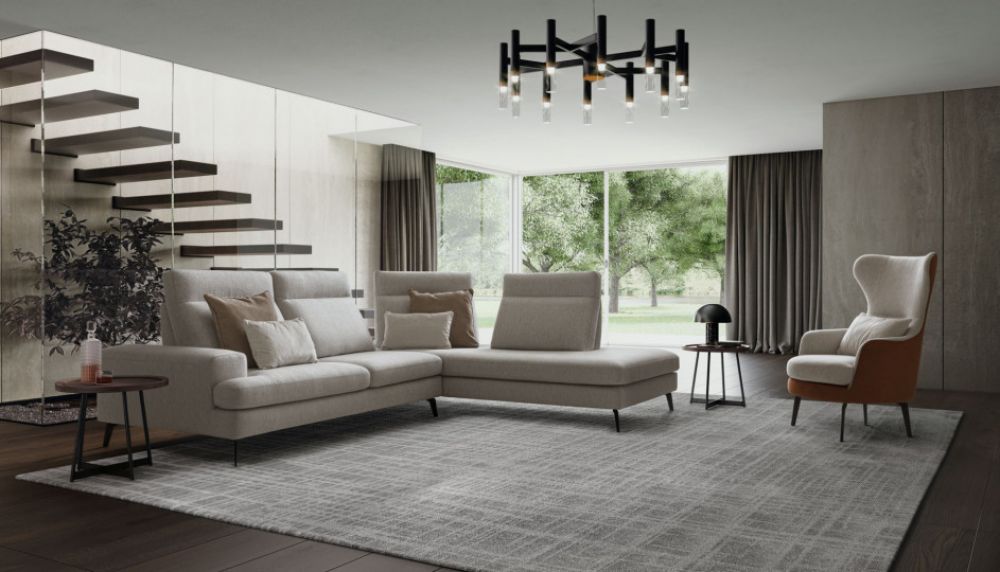 Coltar fix 4 locuri Emmet stil Modern L301cm