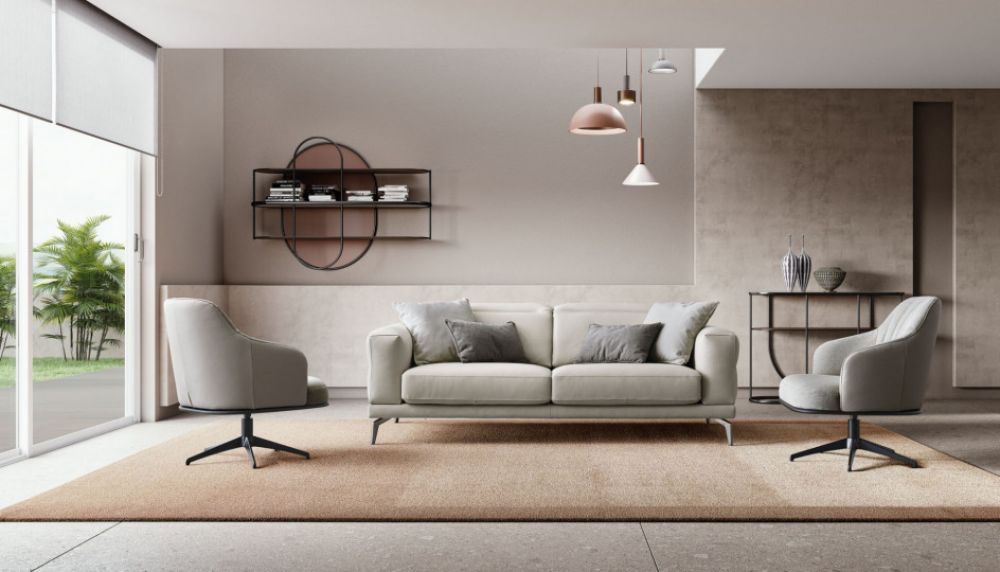 Canapea fixa 2 locuri Lambert stil Modern L210cm