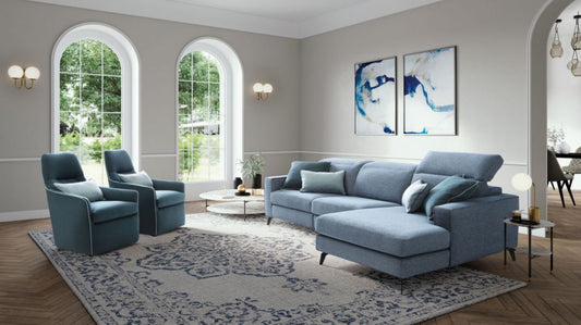 Coltar de 3 locuri cu un recliner Christopher stil Modern L265cm