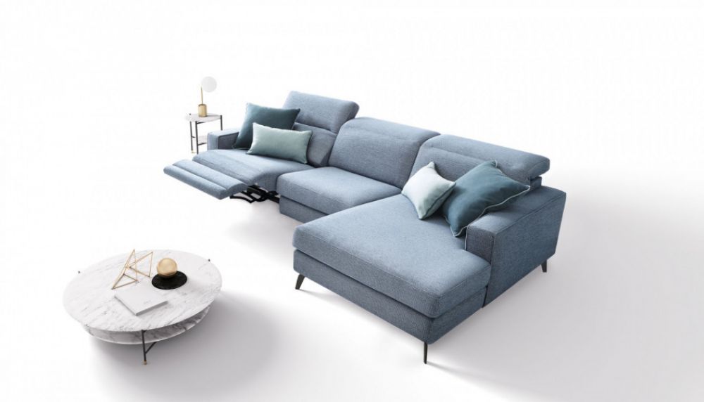 Coltar de 3 locuri cu un recliner Christopher stil Modern L265cm