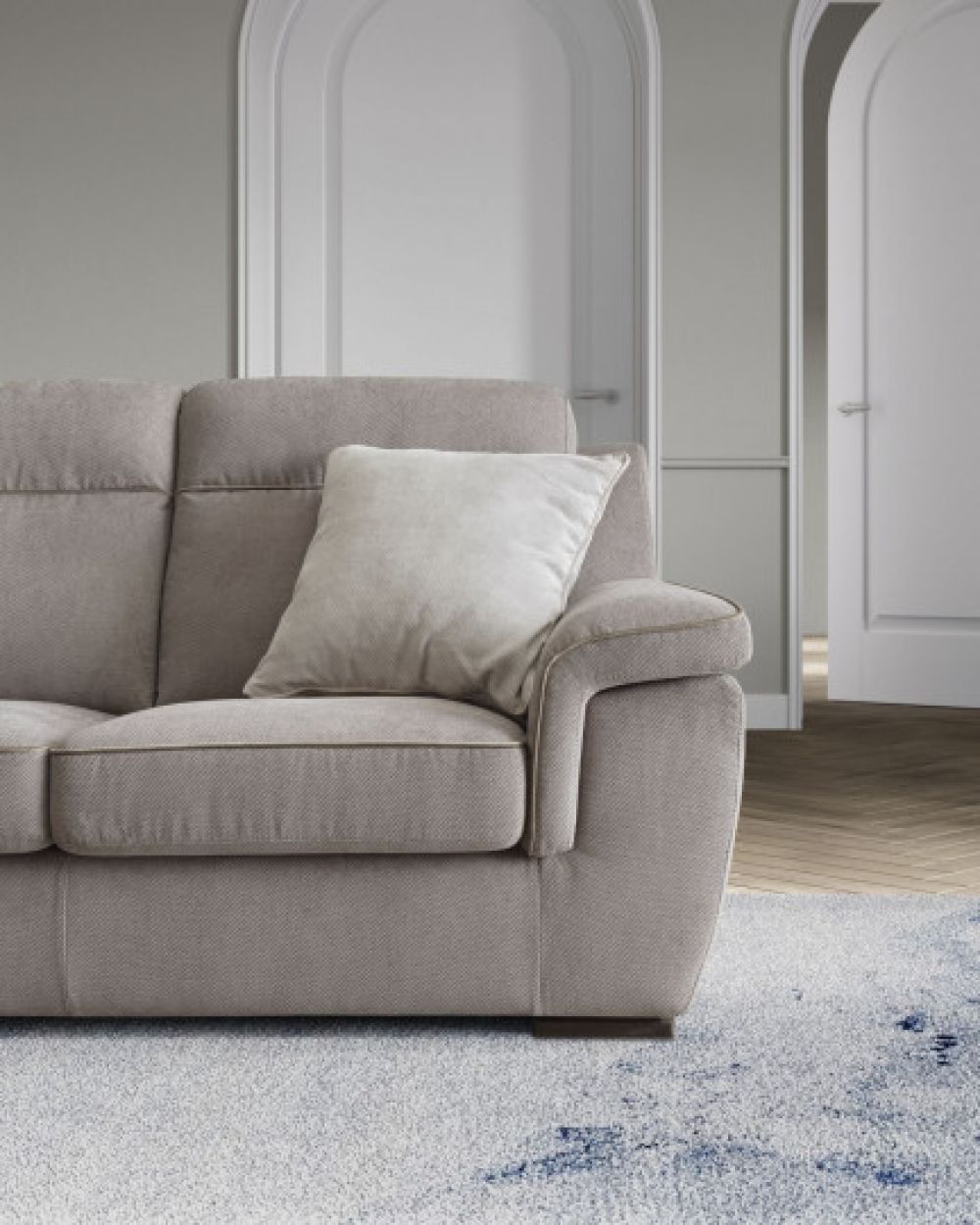 Coltar de 5 locuri cu un recliner Hollis stil Modern L255cm