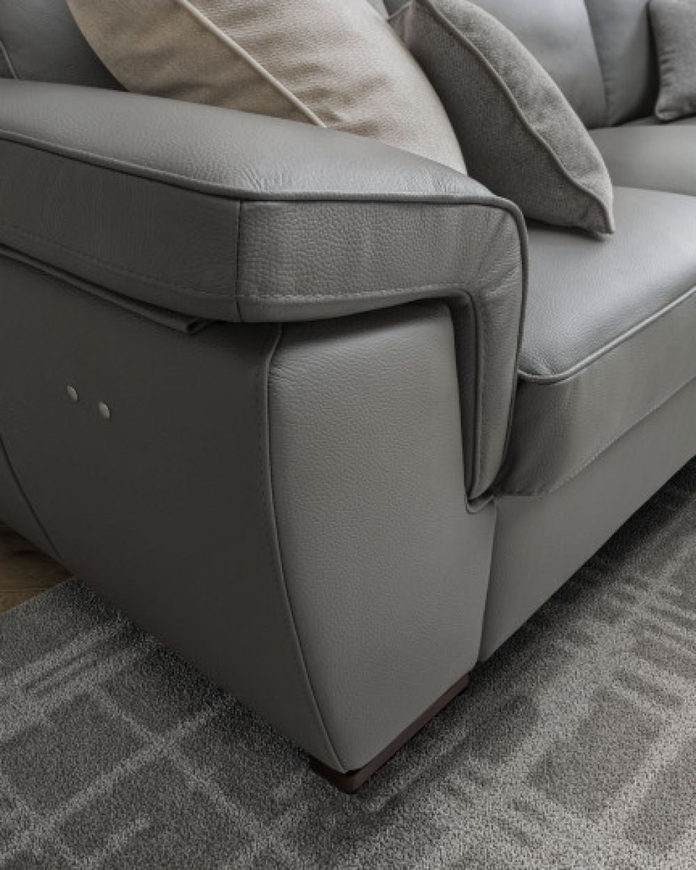 Coltar de 3 locuri cu functie de relaxare pentru un loc Hollis stil Modern L248cm