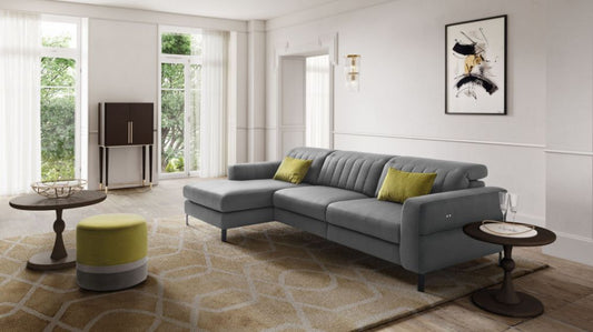 Coltar de 3 locuri cu recliner pe 2 locuri Egon stil Modern L289cm