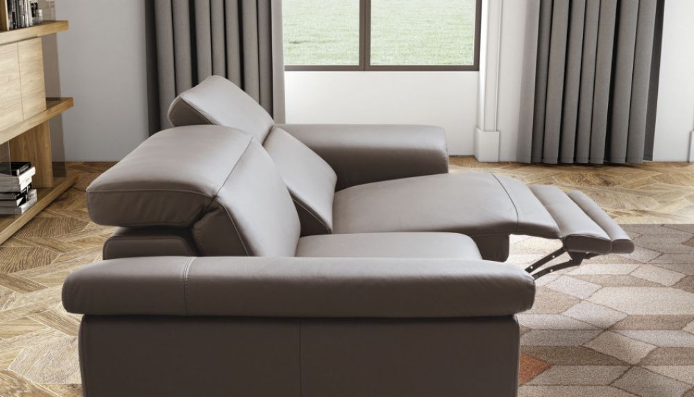 Canapea de 2 locuri cu un recliner Zeno stil Modern L230cm