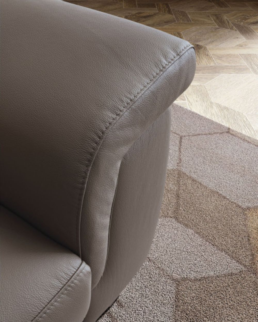 Canapea de 2 locuri cu un recliner Zeno stil Modern L230cm