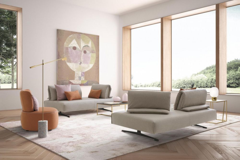Canapea fixa 4 locuri Abbraccio stil Scandinav L187cm