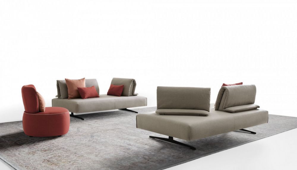 Canapea fixa 4 locuri Abbraccio stil Scandinav L187cm