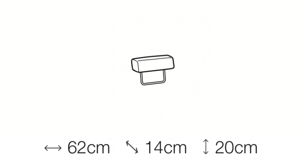 Canapea fixa 3 locuri Russel stil Modern L208cm