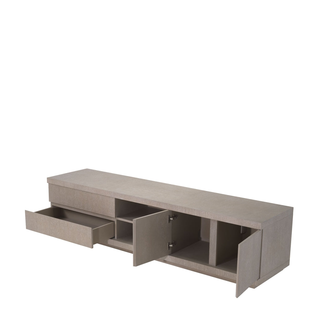 Comoda din Lemn masiv de stejar crem CROSBY L220xH53cm