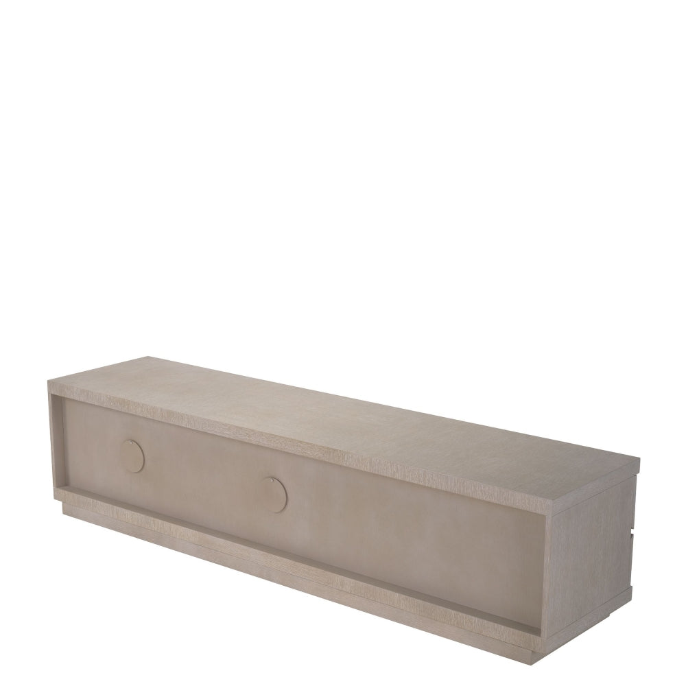 Comoda din Lemn masiv de stejar crem CROSBY L220xH53cm