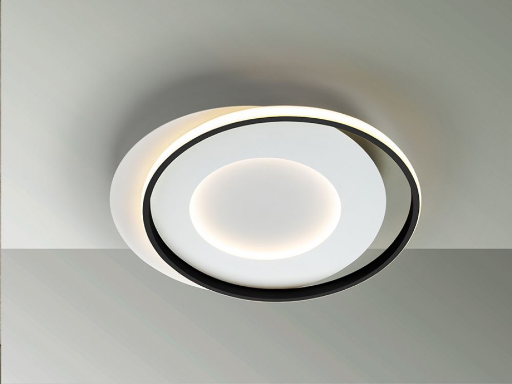 Plafoniera Limbos Alb/Negru Led L55xH6cm