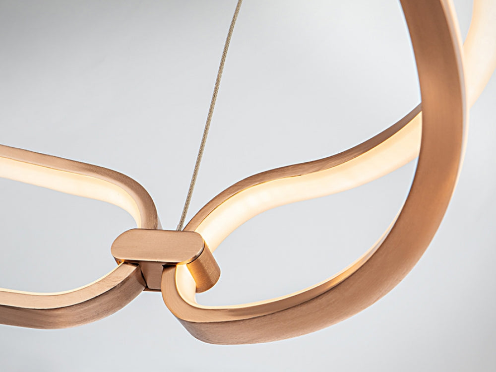 Lustra Rotunda din Metal Rose gold D60xH115 Colette