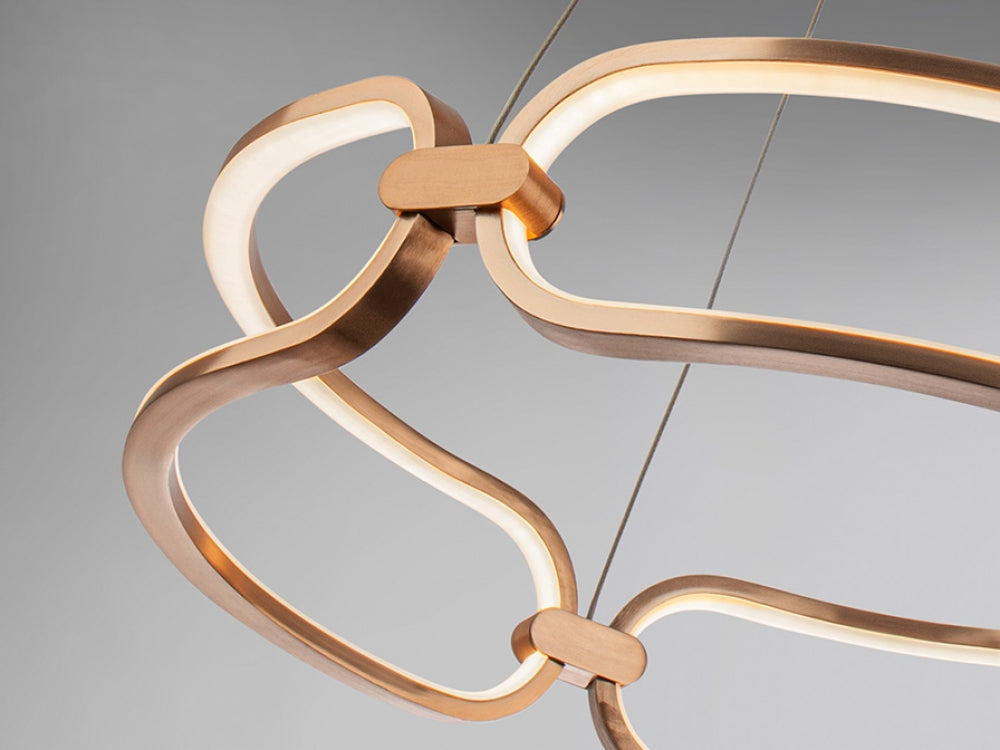 Lustra Rotunda din Metal Rose gold D60xH115 Colette