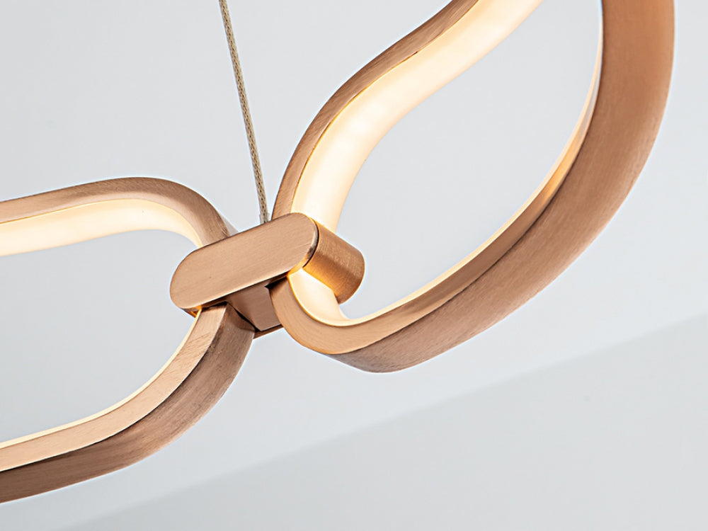 Lustra Rotunda din Metal Rose gold D80xH140 Colette