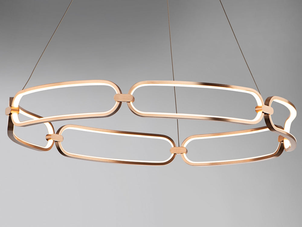 Lustra Rotunda din Metal Rose gold D80xH140 Colette