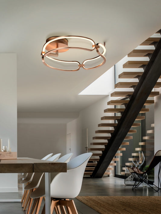 Plafoniera Rotunda din Metal Rose gold D47xH16 Colette