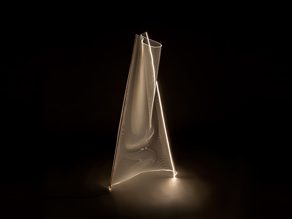 Lampa de podea din Metal si Metacrilat Auriu L70xH140 Velos