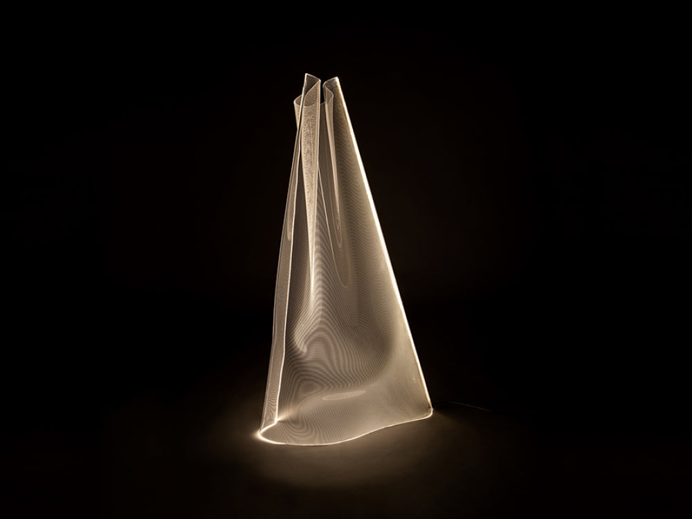 Lampa de podea din Metal si Metacrilat Auriu L70xH140 Velos