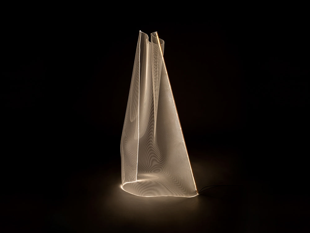Lampa de podea din Metal si Metacrilat Auriu L70xH140 Velos