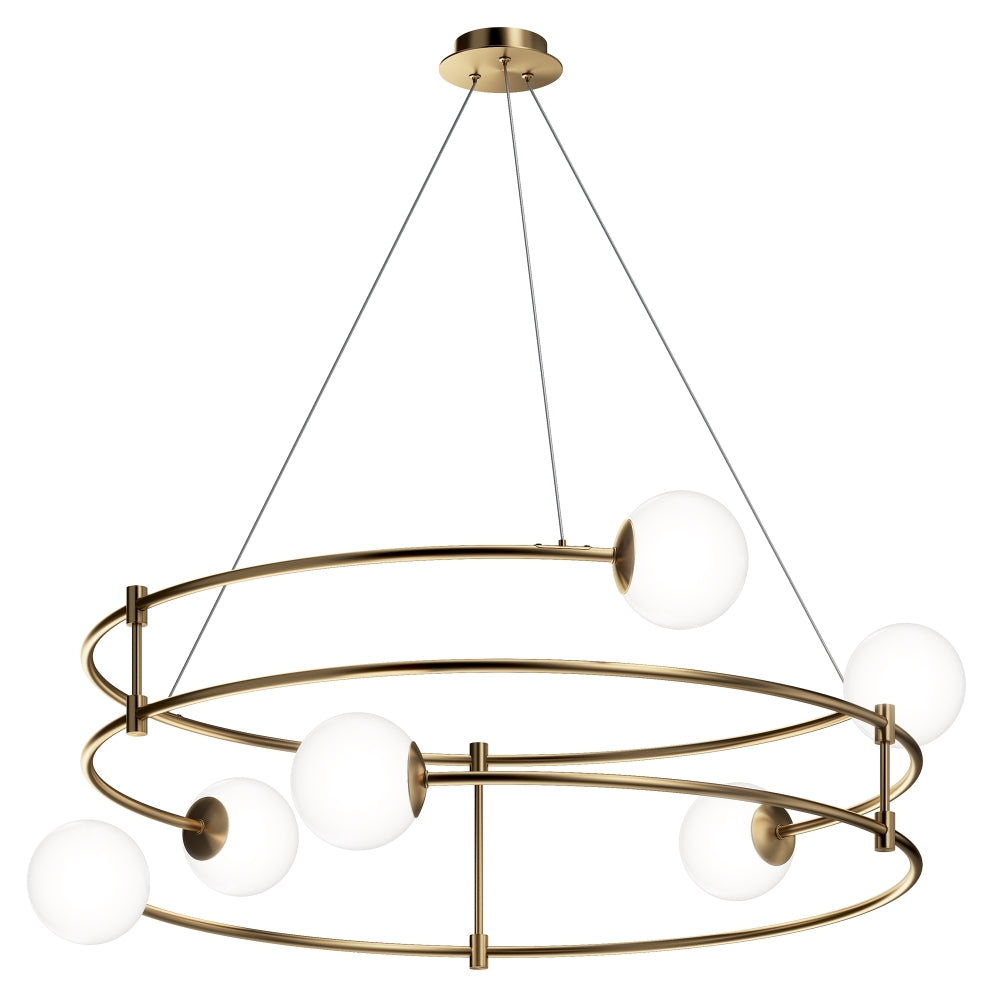 Lustra rotunda cu inaltime reglabila cu 6 becuri G9 40W D81.2xH152cm Balance