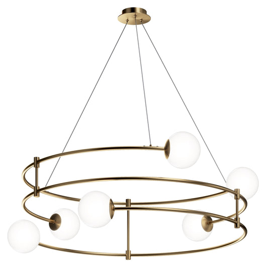 Lustra rotunda cu inaltime reglabila cu 6 becuri G9 40W D81.2xH152cm Balance