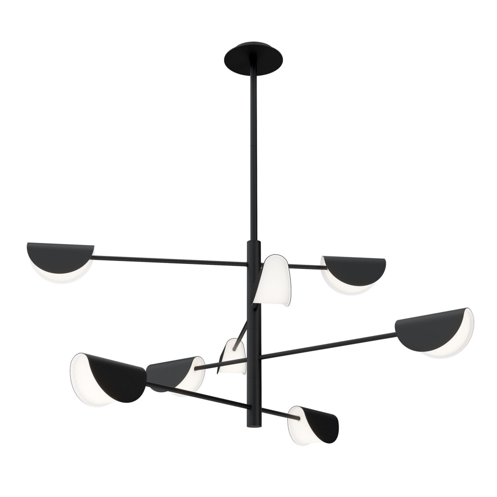 Lustra asimetrica cu inaltime reglabila cu 8 becuri G9 28W L125x125xH116cm Mollis