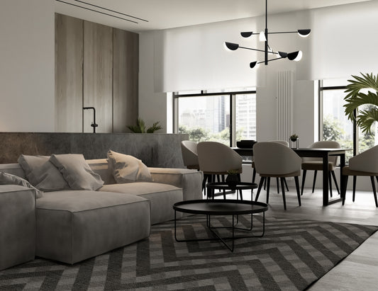 Lustra asimetrica cu inaltime reglabila cu 8 becuri G9 28W L125x125xH116cm Mollis