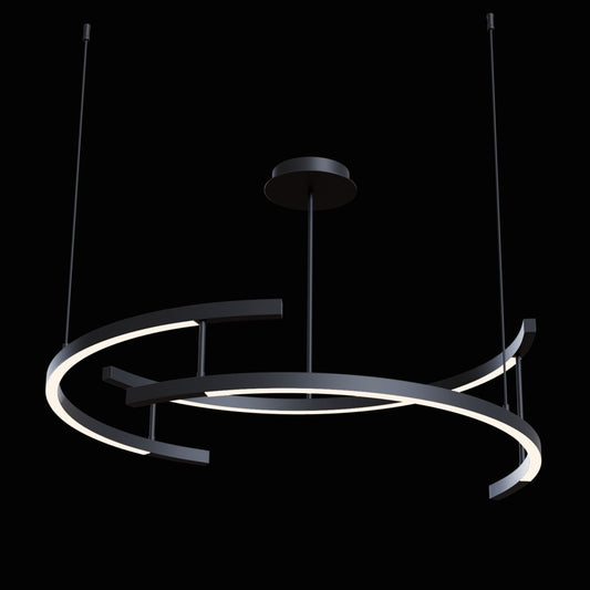 Lustra rotunda cu inaltime reglabila cu LED 52W D83xH85cm 4000k Line