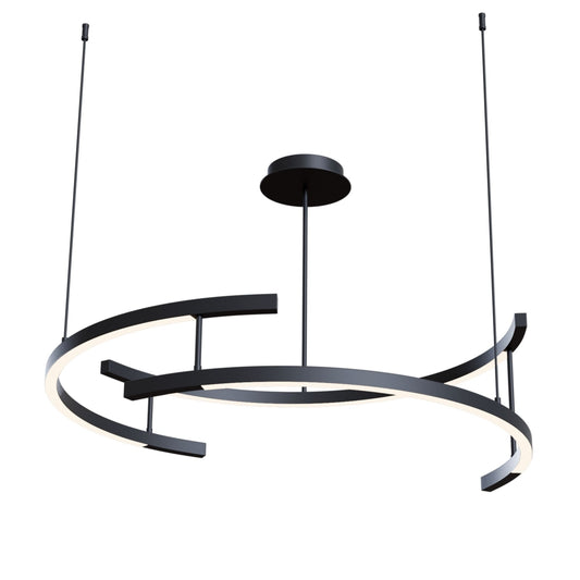Lustra rotunda cu inaltime reglabila cu LED 52W D83xH85cm 3000k Line
