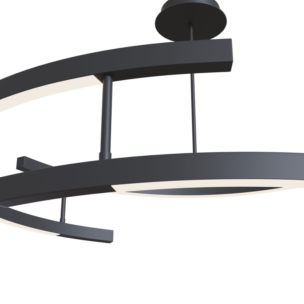 Lustra rotunda cu inaltime reglabila cu LED 52W D83xH85cm 3000k Line