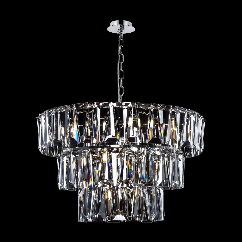 Lustra rotunda cu inaltime reglabila cu 18 becuri E14 40W D77xH93cm Puntes