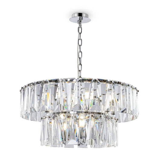 Lustra rotunda cu inaltime reglabila cu 12 becuri E14 40W D68xH80cm Puntes
