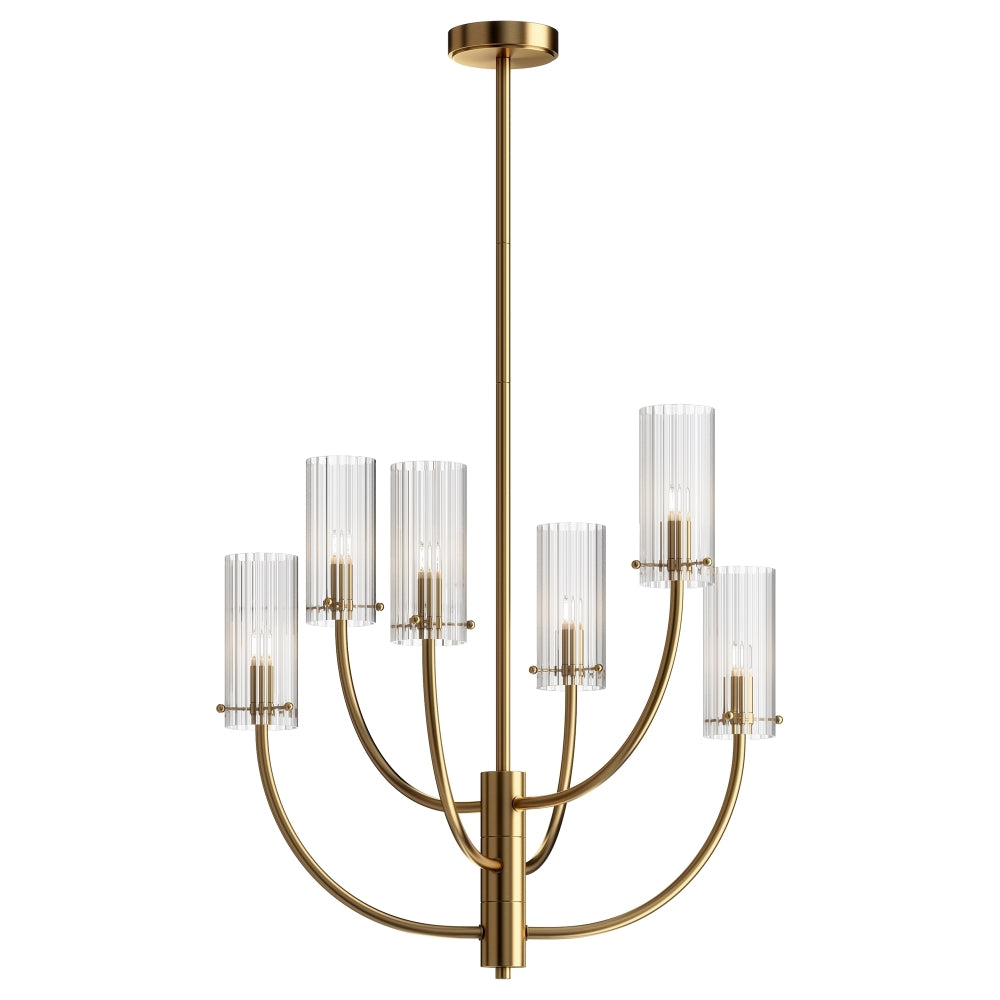 Candelabru rotund cu intaltime reglabila cu 6 becuri G9 40W D61xH102cm Arco