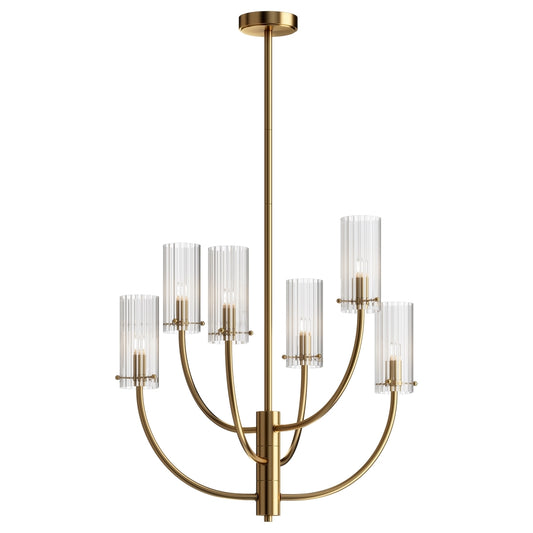 Candelabru rotund cu intaltime reglabila cu 6 becuri G9 40W D61xH102cm Arco