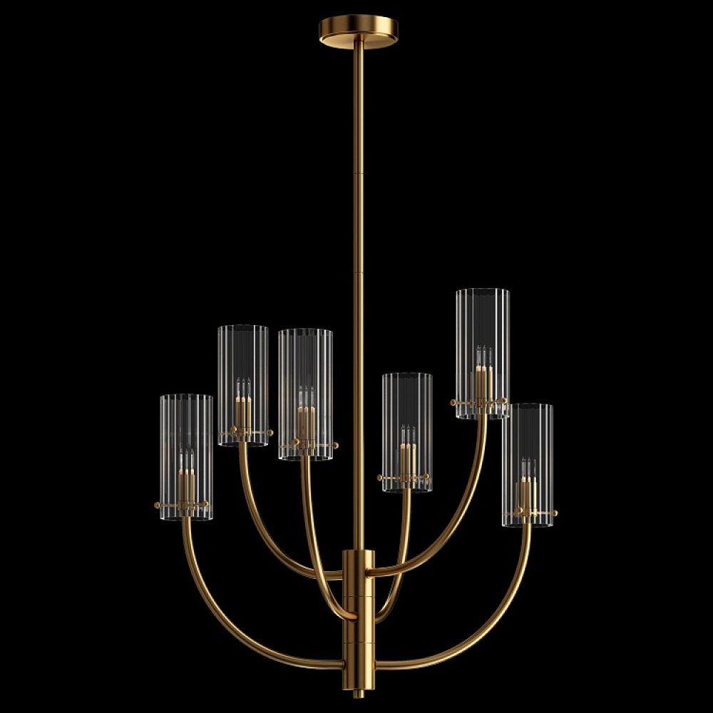 Candelabru rotund cu intaltime reglabila cu 6 becuri G9 40W D61xH102cm Arco