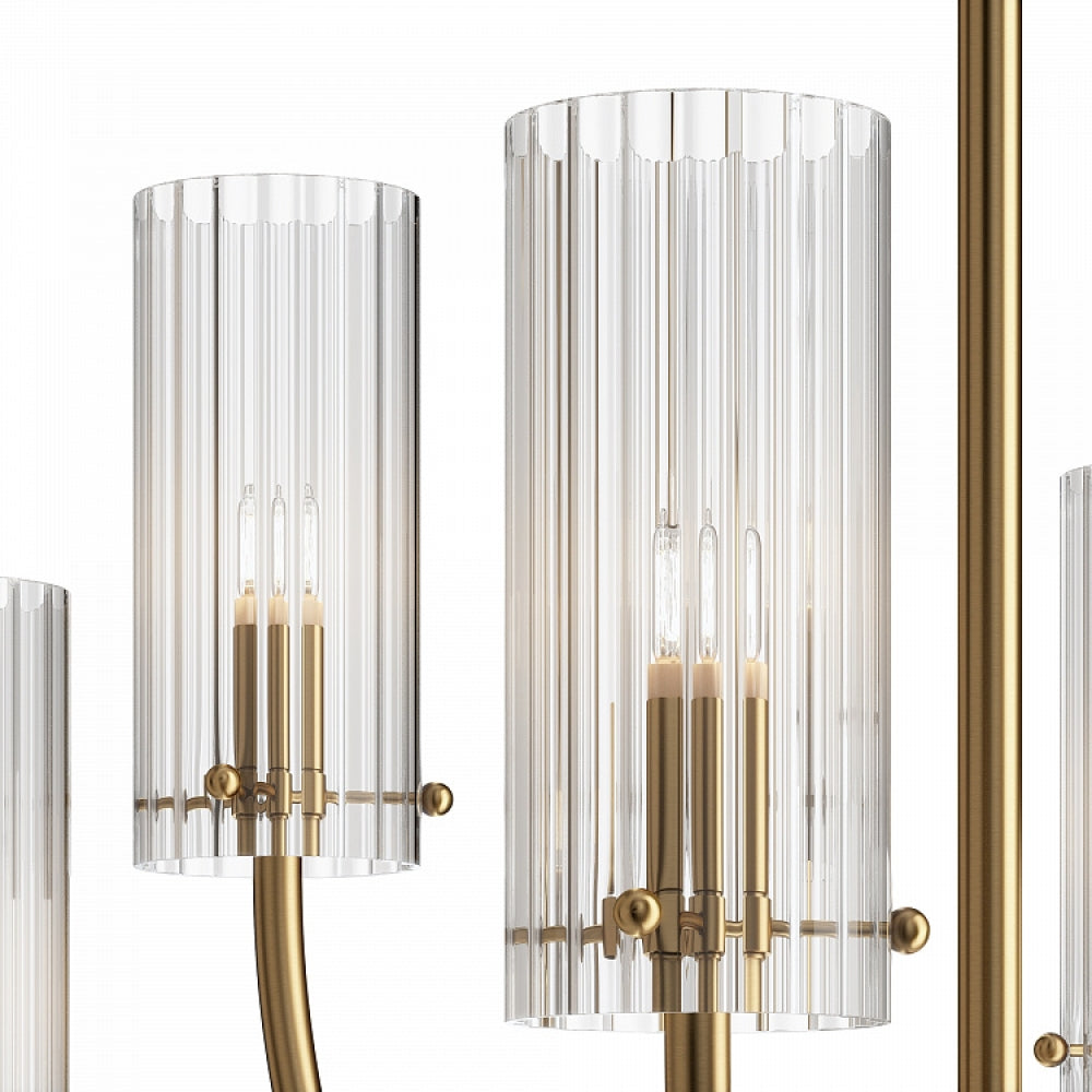Candelabru rotund cu intaltime reglabila cu 6 becuri G9 40W D61xH102cm Arco