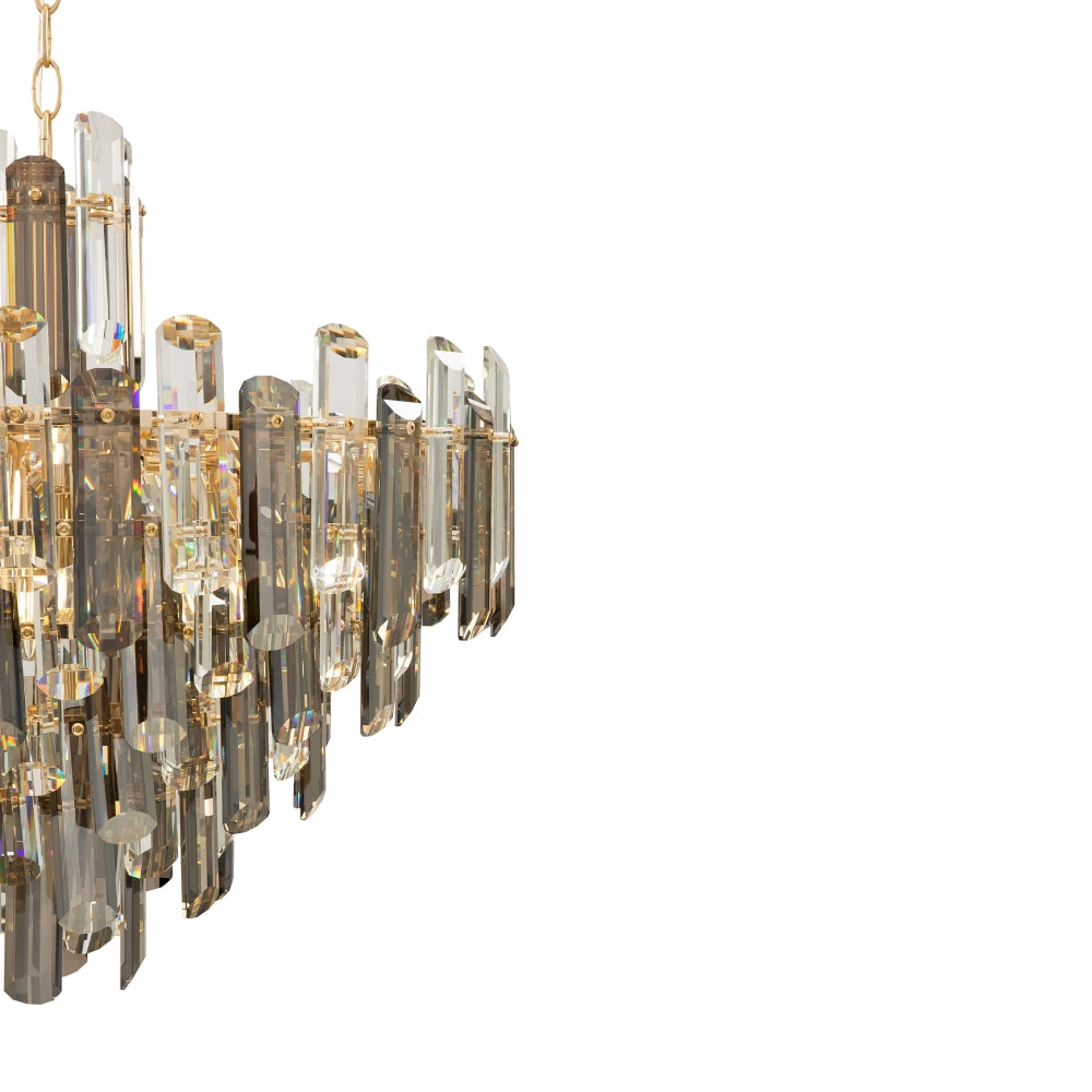 Lustra rotunda cu inaltime reglabila cu 8 becuri E14 40W D60.8xH160.2cm Flare