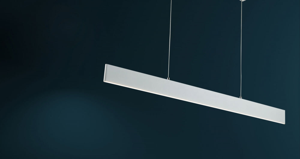 Lustra dreptunghiulara cu inaltime reglabila cu LED 23W L91x4xH130cm Step