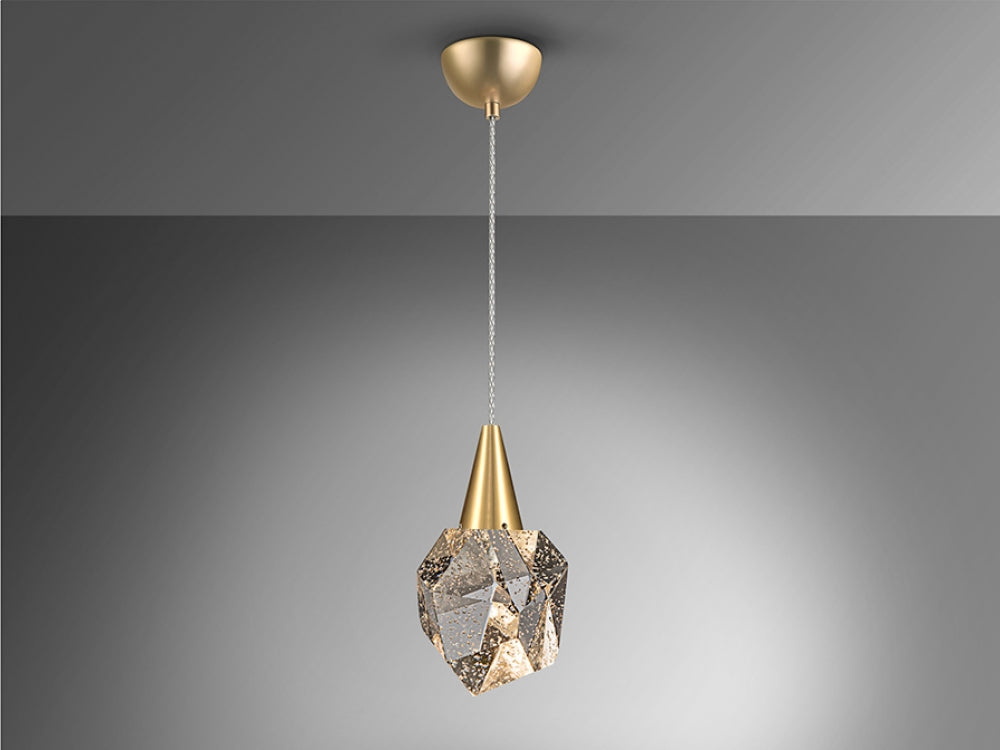 Pendul din Metal si Sticla Auriu/Transparent D12xH140cm Aquaria